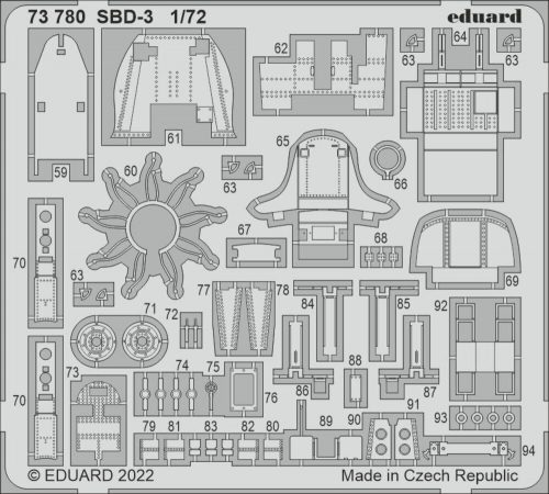 Eduard SBD-3 for FLYHAWK 1:72 (73780)