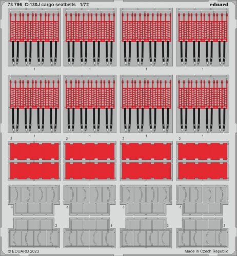 Eduard C-130J cargo seatbelts 1/72 ZVEZDA 1:72 (73796)