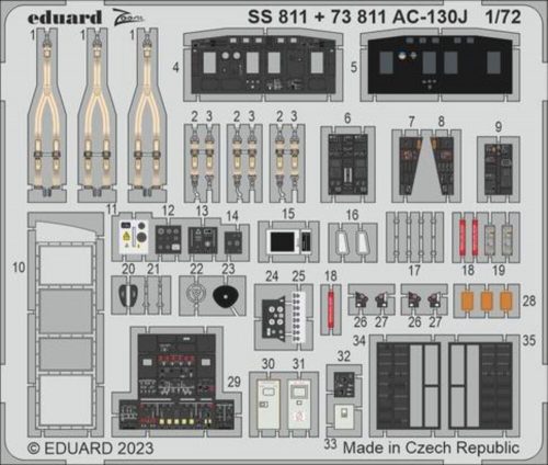 Eduard AC-130J interior 1/72 ZVEZDA 1/72 (73811)