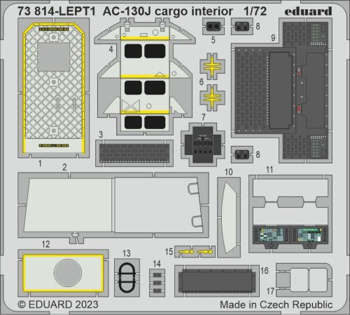 Eduard AC-130J cargo interior 1/72 ZVEZDA 1/72 (73814)