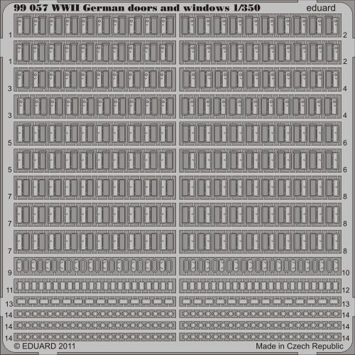 Eduard WWII German doors and windows 1:350 (99057)