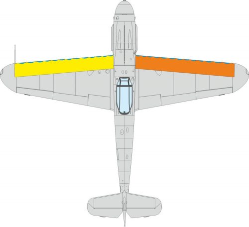 Eduard Bf 109G wings leading edge wavy lines 1:72 (CX676)