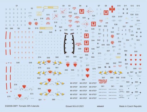 Eduard Tornado GR.4 stencils 1/32 for ITALERI/REVELL 1:32 (D32009)