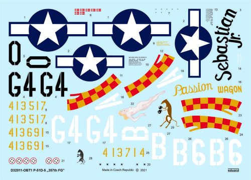 Eduard P-51D-5 357th FG 1/32 for TAMIYA/REVELL 1:32 (D32011)