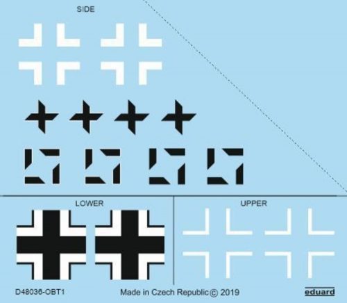 Eduard Fw 190A-8/R2 national insignia for Eduard 1:48 (D48036)