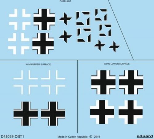 Eduard Fw 190A-5 national insignia for Eduard 1:48 (D48039)