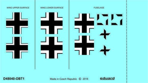 Eduard Fw 190A-2 national insignia for Eduard 1:48 (D48040)