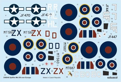 Eduard Spitfire Mk.VIII over Europe for Eduard 1:48 (D48048)