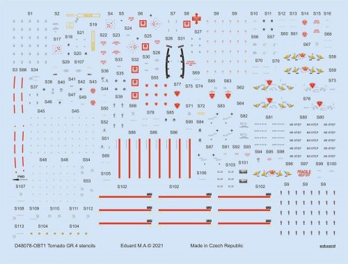 Eduard Tornado GR.4 stencils 1/48 for REVELL 1:48 (D48078)