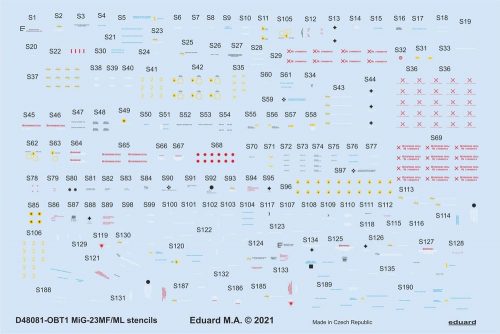 Eduard MiG-23MF/ML stencils 1/48 for TRUMPETER 1:48 (D48081)