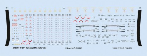 Eduard Tempest Mk.II stencils 1/48 for EDUARD/SPECIAL HOBBY 1:48 (D48086)