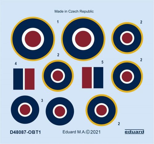 Eduard Tempest Mk.II roundels 1/48 for EDUARD/SPECIAL HOBBY 1:48 (D48087)