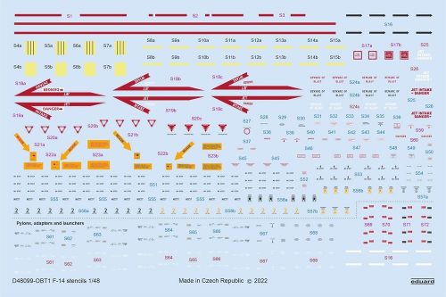 Eduard F-14 stencils for TAMIYA 1:48 (D48099)