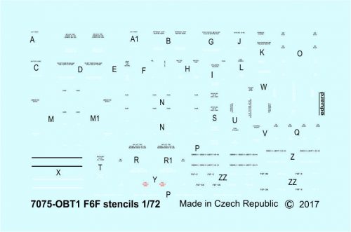 Eduard F6F stencils 1:72 (D72014)