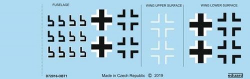 Eduard Fw 190A-8 national insignia for Eduard 1:72 (D72016)