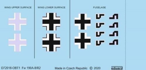 Eduard Fw 190A-8/R2 national insignia f.Eduard 1:72 (D72018)