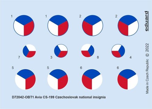 Eduard CS-199 Czechoslovak national insignia 1/72 1:72 (D72042)