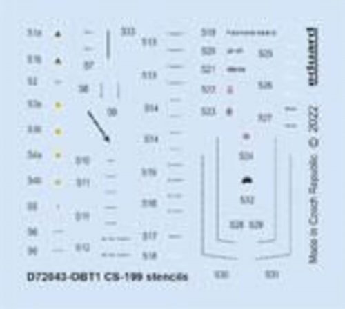 Eduard CS-199 stencils 1/72 1:72 (D72043)