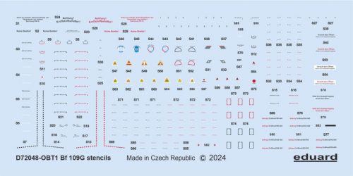 Eduard Bf 109G stencils 1:72 (D72048)
