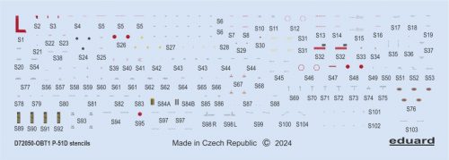 Eduard P-51D stencils 1:72 (D72050)