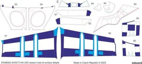 Eduard Mi-24D raised rivets & surface details 1/48 1:48 (ER48002)