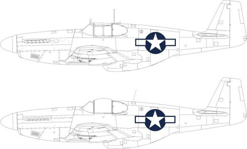 Eduard P-51B/C US national insignia EDUARD 1:48 (EX1038)