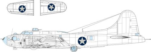 Eduard B-17F US national insignia rounded 1:48 (EX1053)