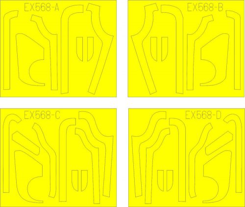 Eduard B-17G antiglare panels(BO & DL productio for Revell/Monogram 1:48 (EX568)