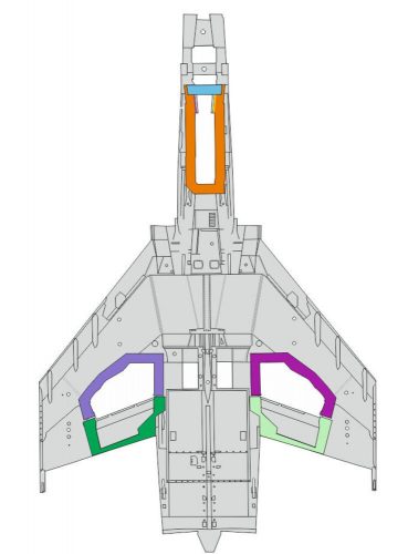 Eduard F-4E wheel bays 1/48 MENG 1:48 (EX962)