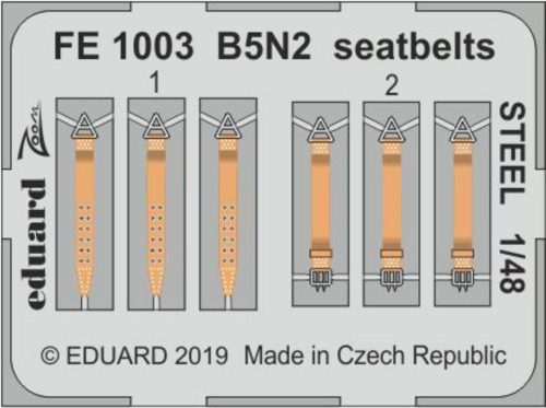 Eduard B5N2 seatbelts STEEL for Hasegawa 1:48 (FE1003)