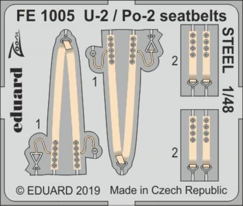 Eduard U-2 / Po-2 seatbelts STEEL for ICM 1:48 (FE1005)