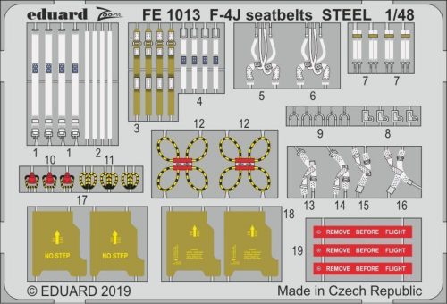 Eduard F-4J seatbelts STEEL for Academy 1:48 (FE1013)