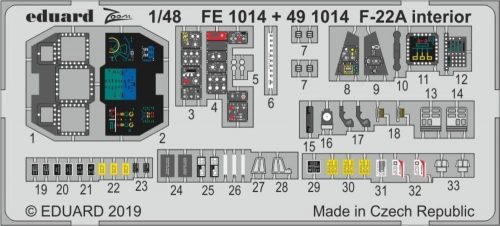 Eduard F-22A for Hasegawa 1:48 (FE1014)