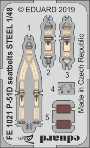 Eduard P-51D seatbelts STEEL for Eduard 1:48 (FE1021)