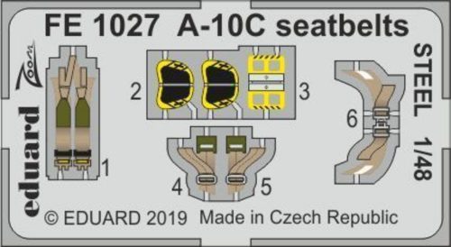 Eduard A-10C seatbelts STEEL for Italeri 1:48 (FE1027)