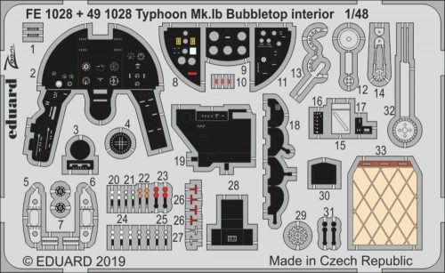 Eduard Typhoon Mk.Ib Bubbletop for Hasegawa/Italeri 1:48 (FE1028)