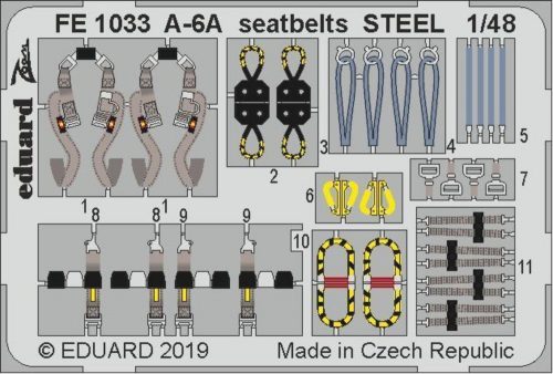 Eduard A-6A seatbelts STEEL for Hobby Boss 1:48 (FE1033)