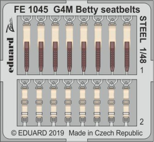 Eduard G4M Betty seatbelts STEEL for Tamiya 1:48 (FE1045)