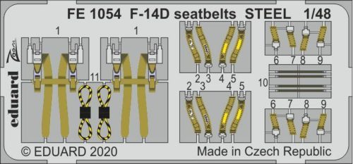 Eduard F-14D seatbelts STEEL for AMK 1:48 (FE1054)