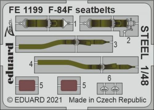 Eduard F-84F seatbelts STEEL 1/48 for KINETIC 1:48 (FE1199)