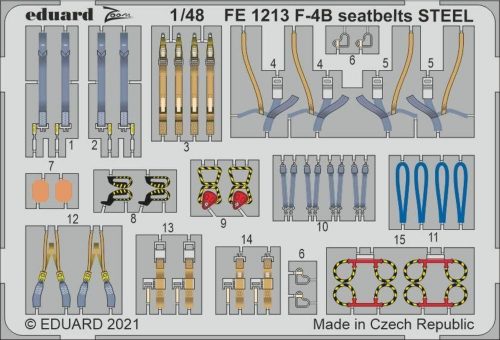 Eduard F-4B seatbelts STEEL 1/48 for TAMIYA 1:48 (FE1213)