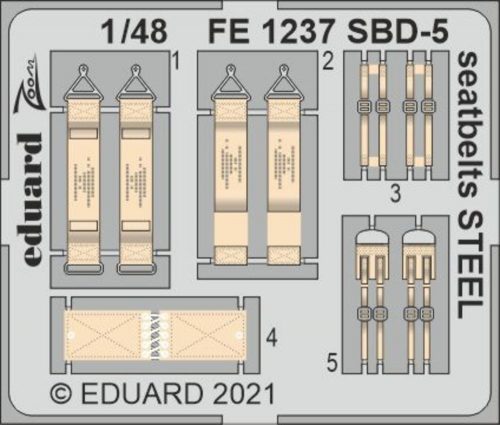 Eduard SBD-5 seatbelts STEEL, for REVELL 1:48 (FE1237)