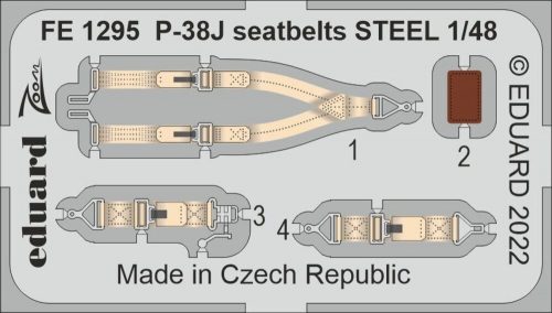 Eduard P-38J seatbelts STEEL 1:48 (FE1295)