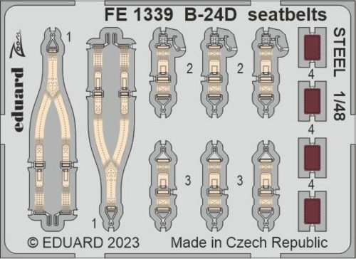 Eduard B-24D seatbelts STEEL 1/48 REVELL 1:48 (FE1339)