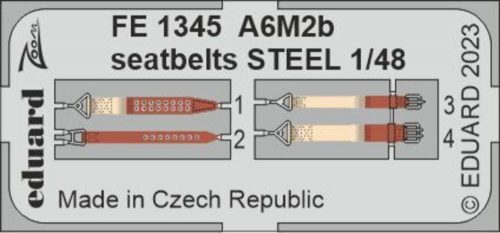 Eduard A6M2b seatbelts STEEL 1/48 ACADEMY 1:48 (FE1345)