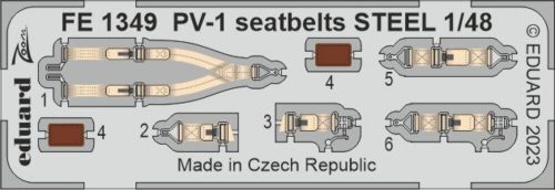 Eduard PV-1 seatbelts STEEL 48 ACADEMY 1:49 (FE1349)