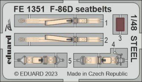 Eduard F-86D seatbelts STEEL 48 REVELL 1:48 (FE1351)