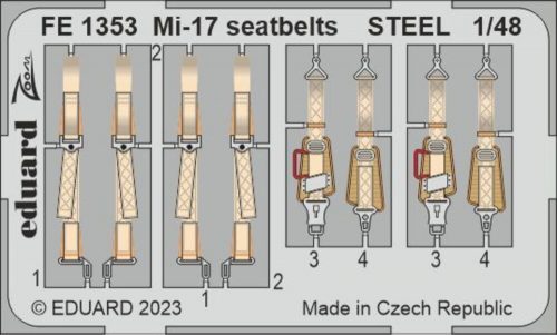 Eduard Mi-17 seatbelts STEEL 48 AMK 1:48 (FE1353)