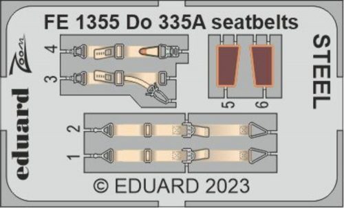 Eduard Do 335A seatbelts STEEL 1/48 TAMIYA 1:48 (FE1355)