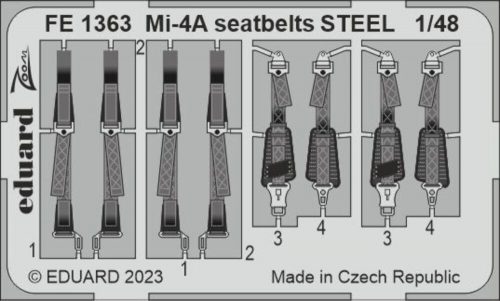 Eduard Mi-4A seatbelts STEEL 1/48 TRUMPETER 1:48 (FE1363)